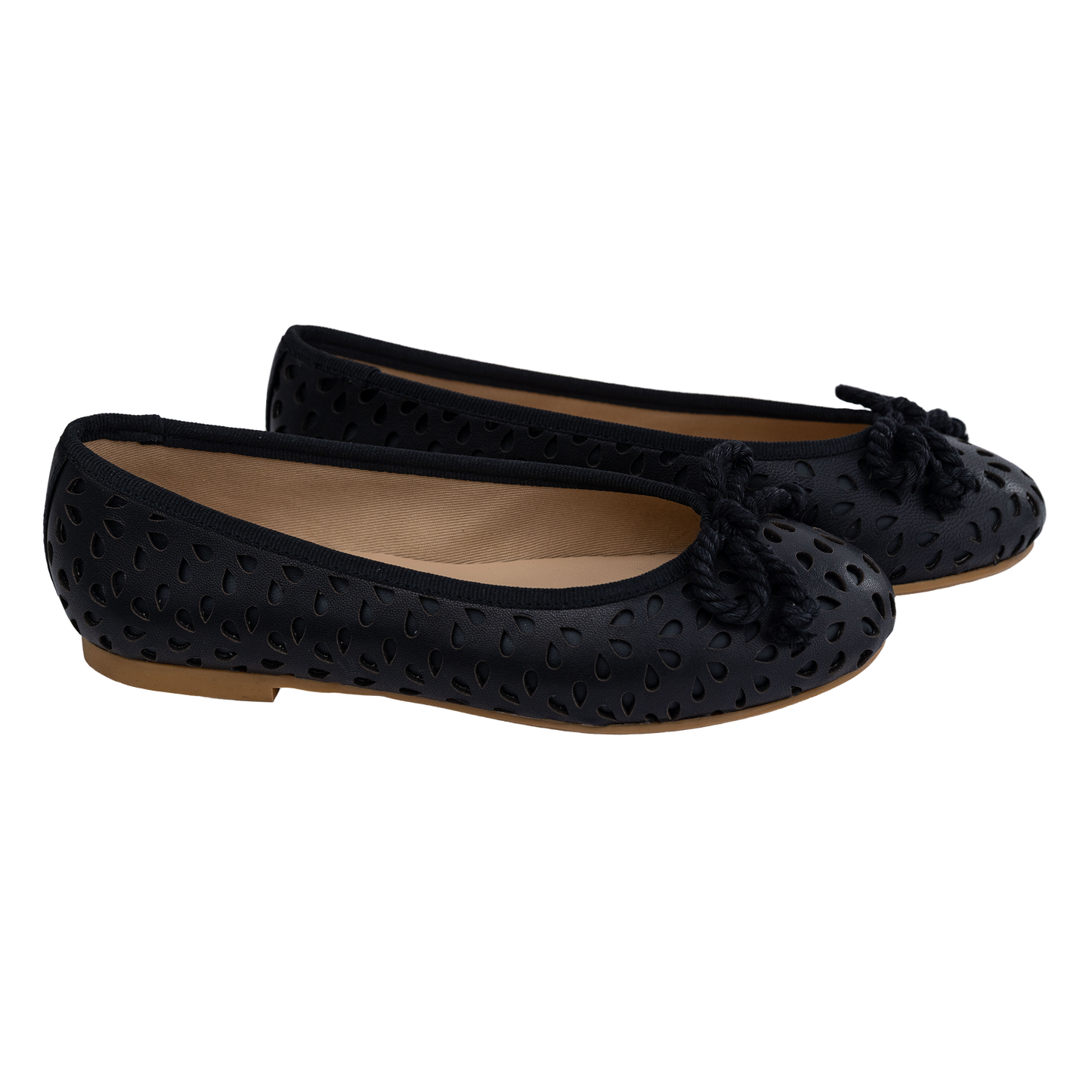 203 - Black Leather Flats