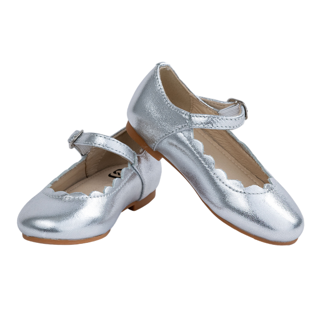 S101 - Silver Scalloped Marry Jane