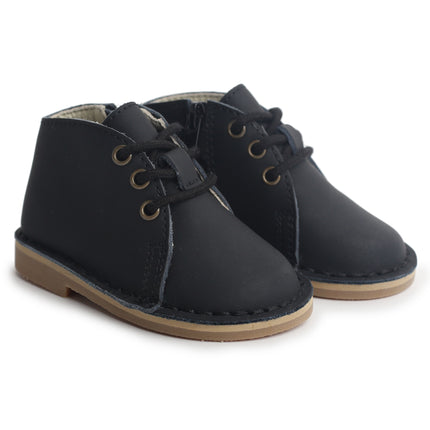 102 - Black Nubuk Lace Shoe