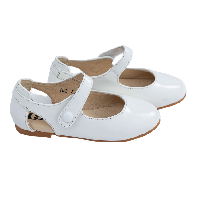 S102 - White Oiled Leather Marry Jane