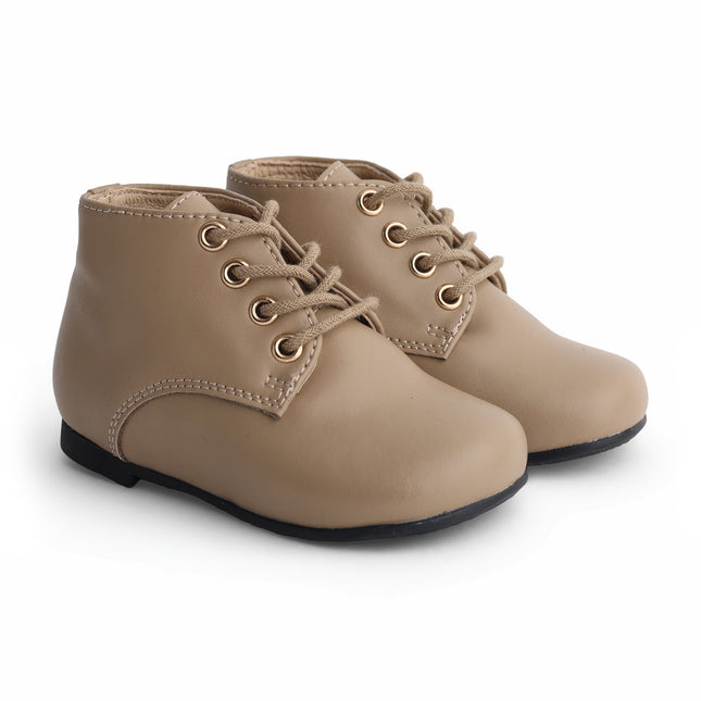 102 - Coffee Leather Laced Shoe