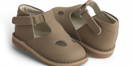 104 - Hazelnut Leather T-Strap Shoe