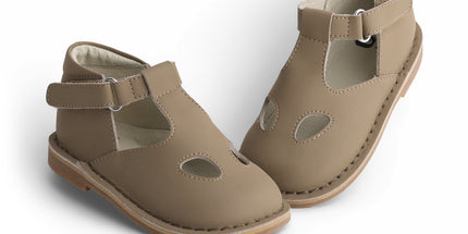 104 - Hazelnut Leather T-Strap Shoe