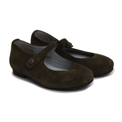 W105 - Green Suede Marie Jane