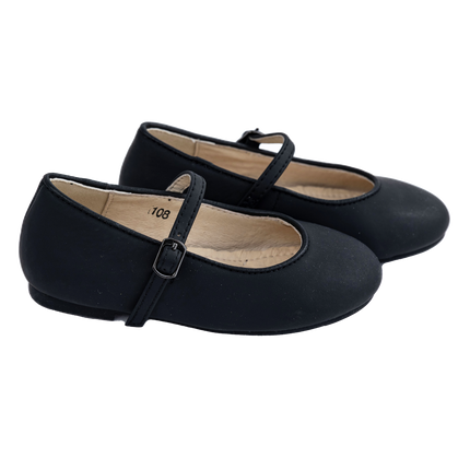 S108 - Black Leather Marry Janes