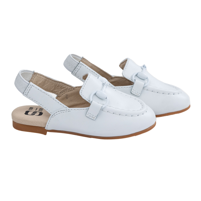 S109 - White Leather Slipper