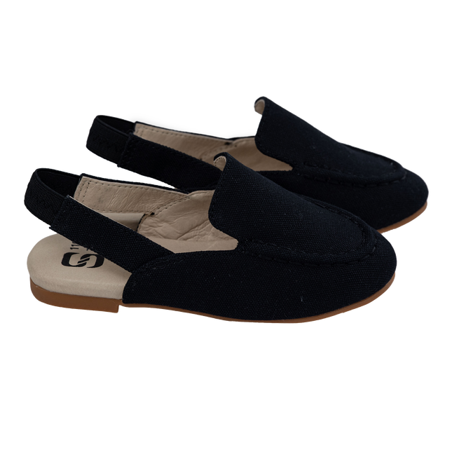 S110 - Black Leather Slipper