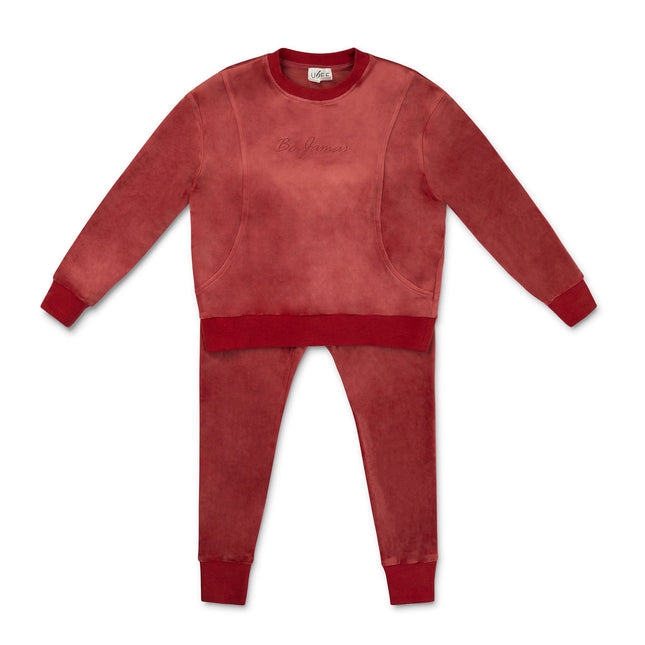 P10- Girls' Fuchsia Velour Pajamas