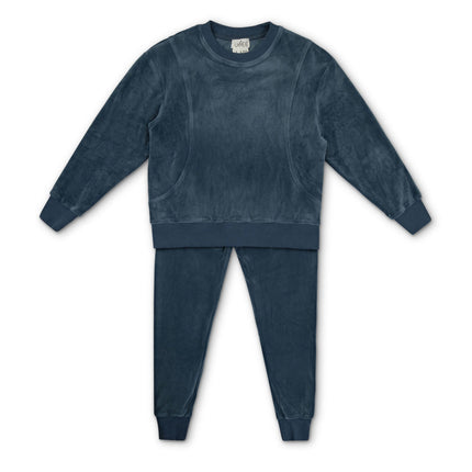 P11- Boys' Sky Blue Velour Pajamas