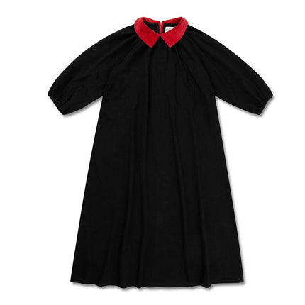 A30- Rust Cord Collar Maxi Dress