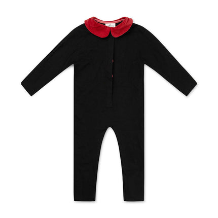 A23- Rust Cord Collar Girls' Romper