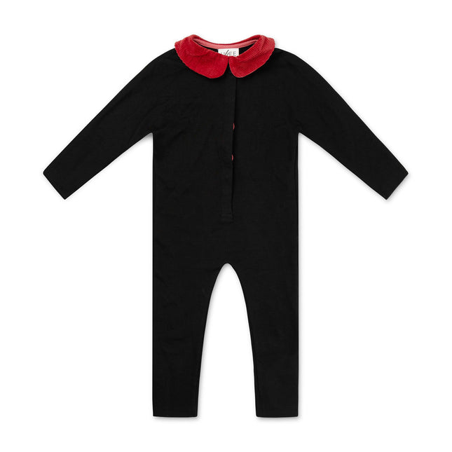 A23- Rust Cord Collar Girls' Romper