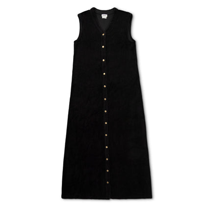 F50- Teen Buttoned Down Black Maxi Jumper
