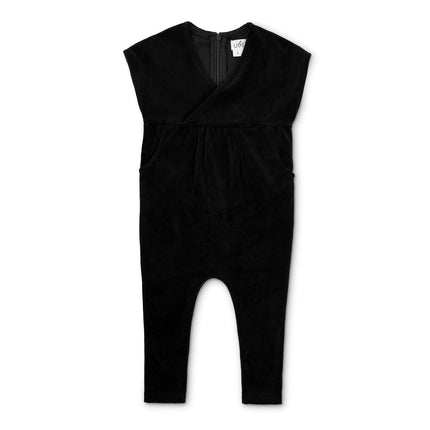 E20- Baby Velour V-Neck Wrap Romper
