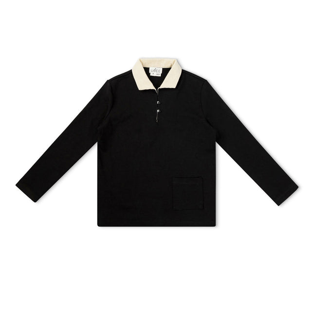 A22- Off White Cord Collar Boys Top