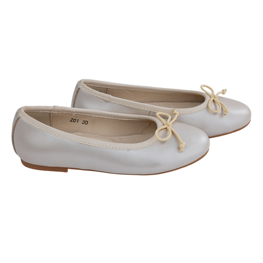 201 - Gold Leather Flats