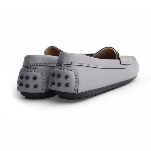 202 - Grey Leather Loafer