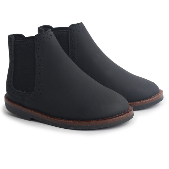 203 - Black Nubuk Bootie