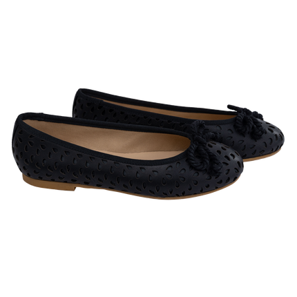 S203 - Black Leather Flats