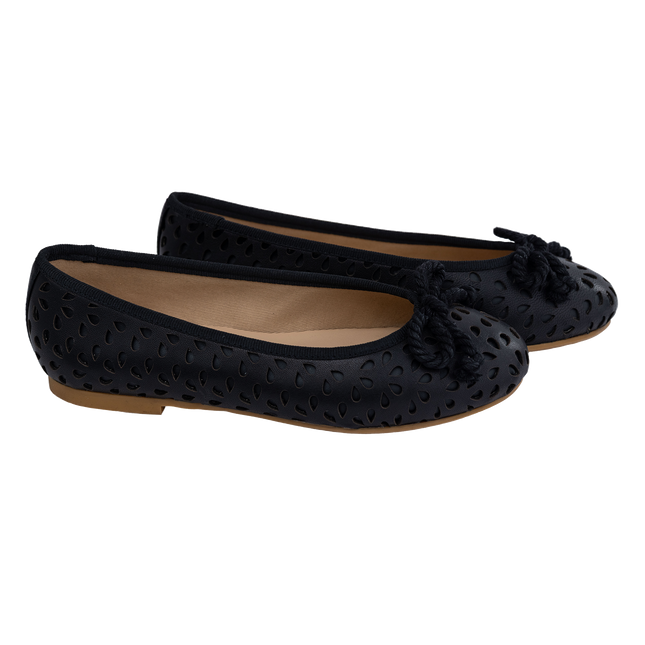 S203 - Black Leather Flats