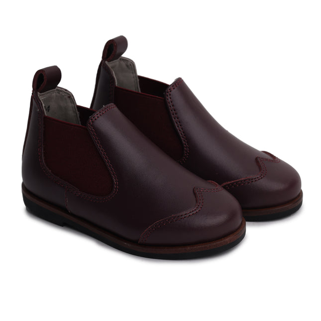 W204 - Plum Leather Booties