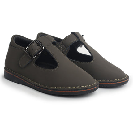 206 - Olive Nubuk T-Strap