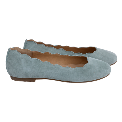 S206 - Mint Green Suede Flats
