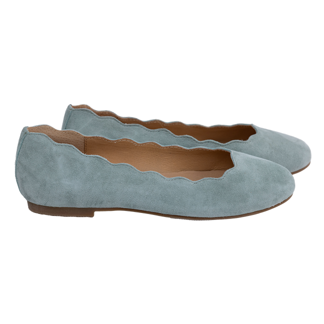 S206 - Mint Green Suede Flats