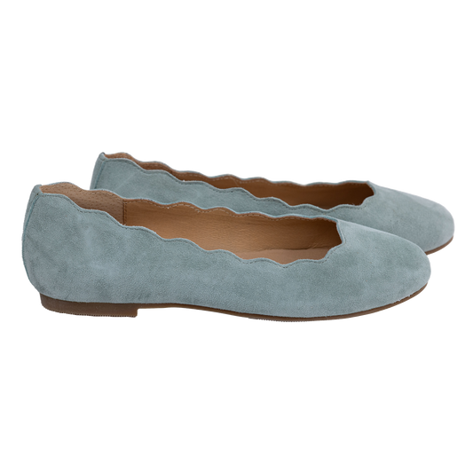 206 - Mint Green Suede Flats