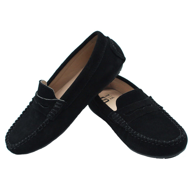 208 - Black Suede Loafer