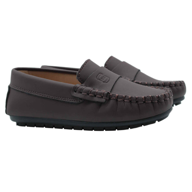 219 - Brown Nubuk Loafer