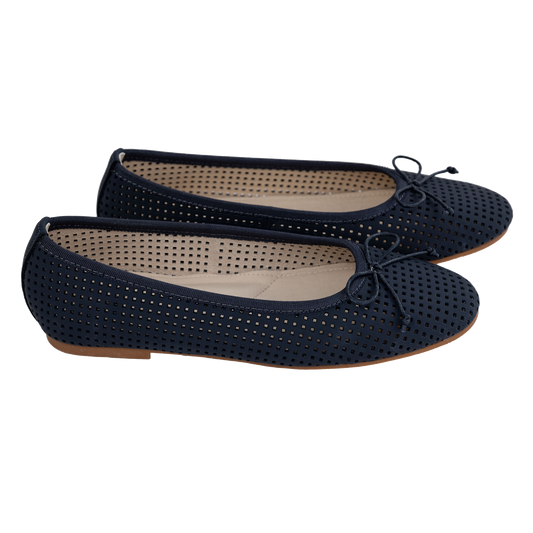 306 - Black Nubuk Flats