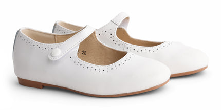 306 - White Leather Mary Jane