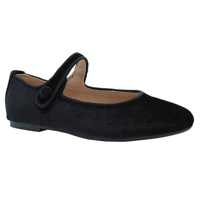 311 - Black Velvet Corduroy Mary Jane