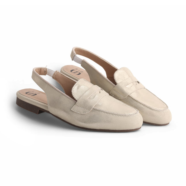 311 - Gold Leather Dress Slipper