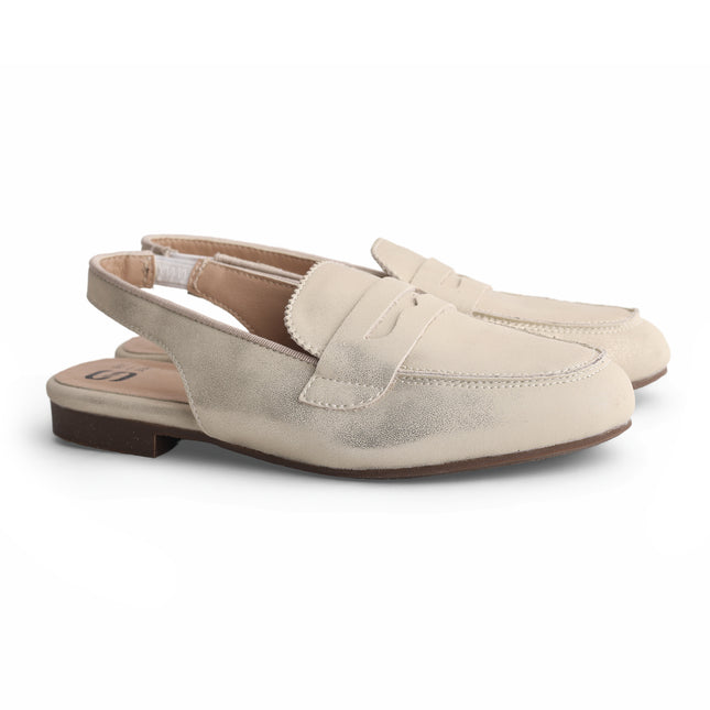 311 - Gold Leather Dress Slipper