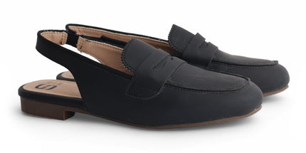 312 - Black Nubuk Dress Slippers