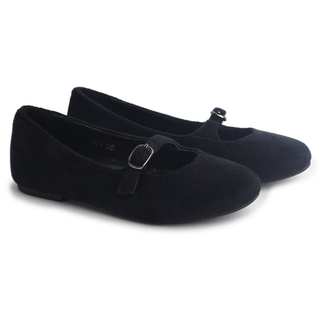 401 - Black Velvet Flats
