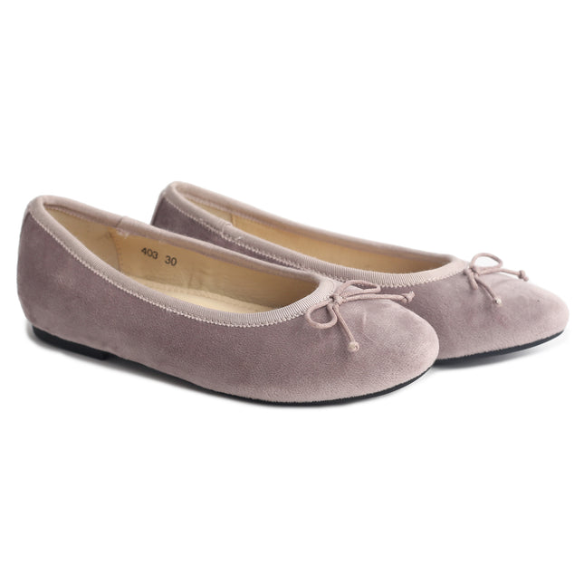 403 - Mauve Velvet Ballet Flats