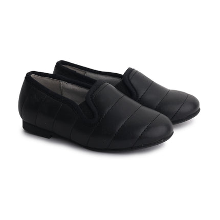 W404 - Black Leather Boys Step-In