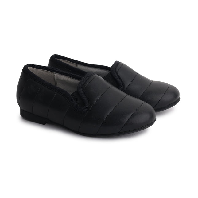 W404 - Black Leather Boys Step-In