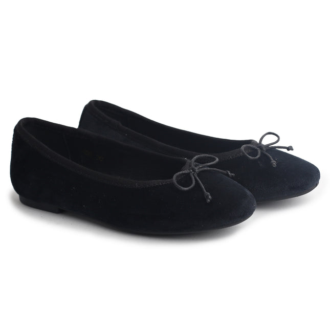 405 - Black Velvet Ballet Flats