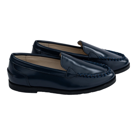 S405 - Navy Oiled Leather Loafer