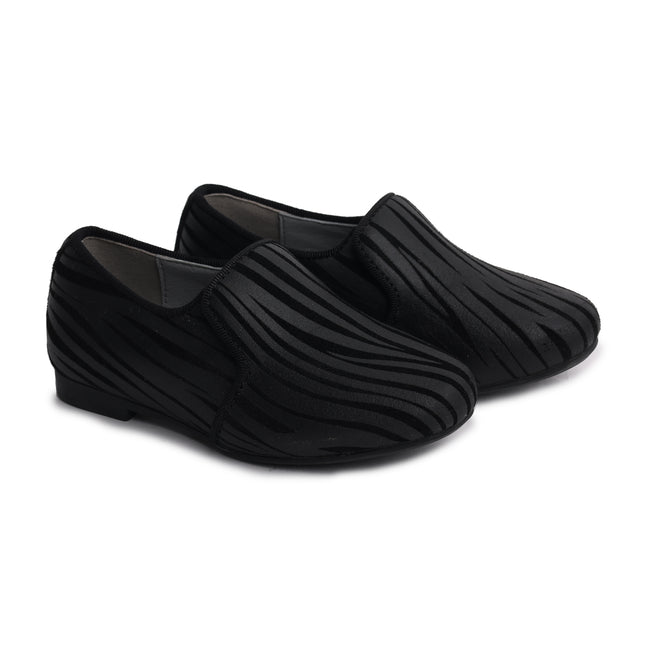 W405 - Black Leather /Suede Loafer