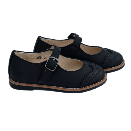 S406 - Black Nubuk Mary Jane