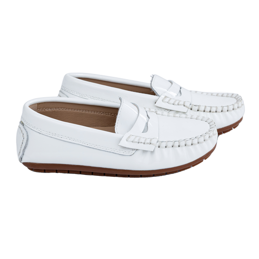 408 - White Patent Loafer