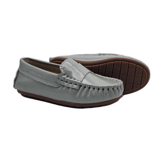 413 - Grey Oiled Leather Loafer