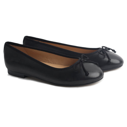 502 - Black Nubuk Ballet Flats