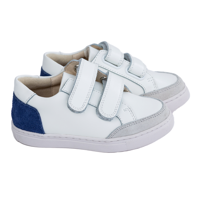 S502 - White Leather Velcro Sneaker
