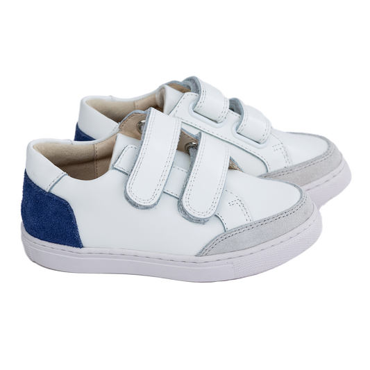 502 - White Leather Velcro Sneaker